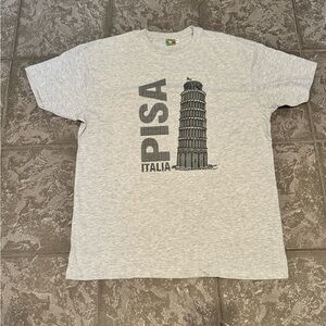 Pisa Italia Smartee Men's Shirt XXL 2XL Gray Short Sleeve Crew Neck NWOT